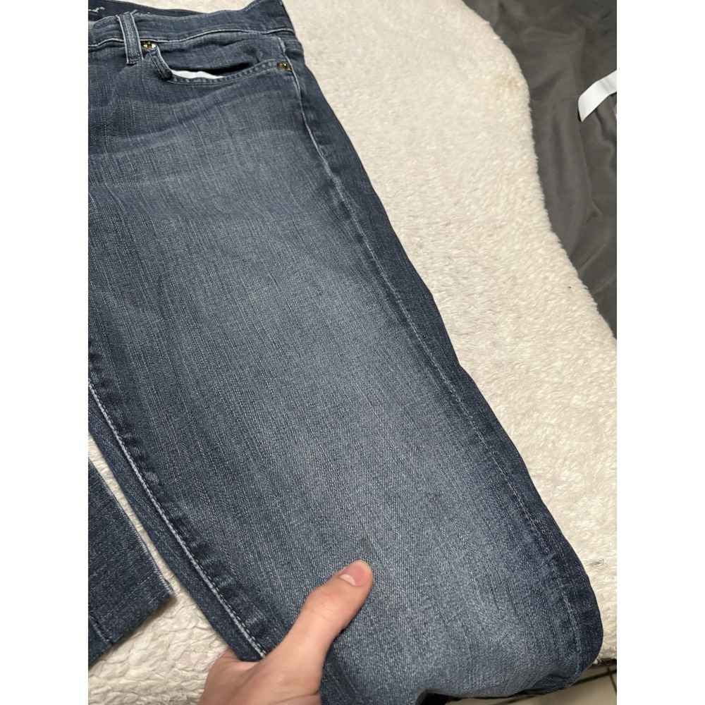 7 For All Mankind Dojo Flared Jeans Womens 30x30 Blue Denim Rise Boho Y2K - Picture 5 of 9